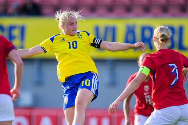 260603 Wilma Leidhammar of Sweden during the U23 womenÂ s International Friendly, Länderspiel, Nationalmannschaft football match between Sweden and Norway on June 3, 2026 in Kalmar. Photo: Suvad Mrkonjic BILDBYRAN COP 170 SM0467 fotboll football soccer fotball u23 under 23 sverige sweden norge norway dam bbeng norge norway sverige sweden Copyright: SUVADxMRKONJIC BB260603SM114
