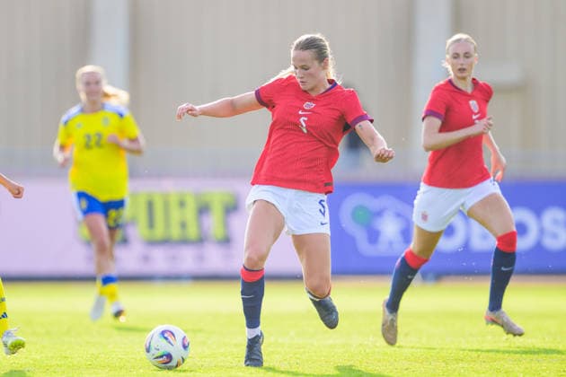 260603 Mina Bergersen of Norway during the U23 womenÂ s International Friendly, Länderspiel, Nationalmannschaft football match between Sweden and Norway on June 3, 2026 in Kalmar. Photo: Suvad Mrkonjic BILDBYRAN COP 170 SM0467 fotboll football soccer fotball u23 under 23 sverige sweden norge norway dam bbeng norge norway sverige sweden Copyright: SUVADxMRKONJIC BB260603SM116