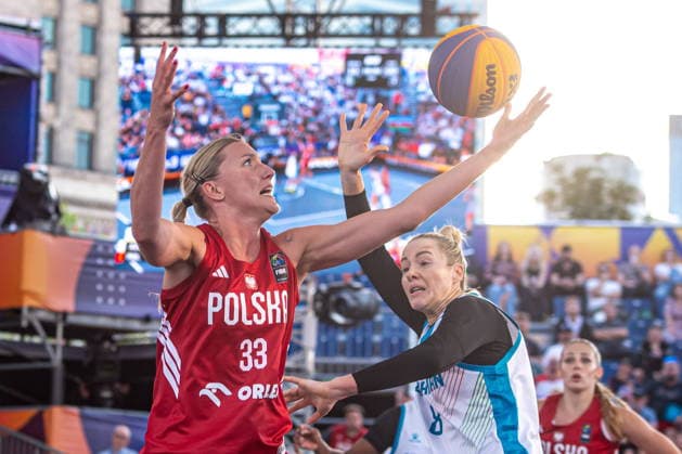 Basketball, FIBA 3x3 WM in Warschau, Frauen, Polen - Aserbaidschan #2 Warszawa 03.06.2026. 3x3 Basketball World Cup Day 3 in Warsaw, Poland. Poland - Azerbaijan match --- Mistrzostwa Swiata w koszykowce 3x3 Dzien 3 w Warszawie. Mecz Polska - Azerbejdzan Persons Shown : Weronika Telenga Fot. Kai Taller Arena Akcji NEWSPIX.PL --- newspix.pl 