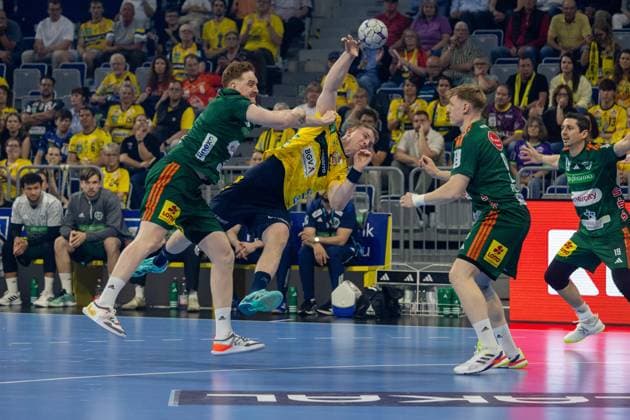 Handball, HBL, Rhein-Neckar Löwen - TSV Hannover-Burgdorf #4 HBL (Handball-Bundesliga), Saison 2025 26, 33. Spieltag: Rhein-Neckar Löwen gegen TSV Hannover-Burgdorf
