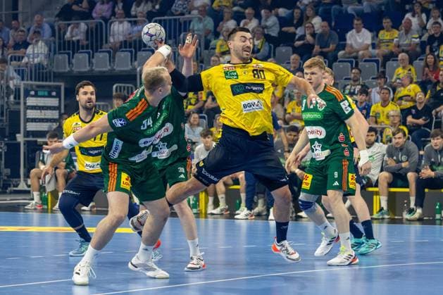 Handball, HBL, Rhein-Neckar Löwen - TSV Hannover-Burgdorf #4 HBL (Handball-Bundesliga), Saison 2025 26, 33. Spieltag: Rhein-Neckar Löwen gegen TSV Hannover-Burgdorf