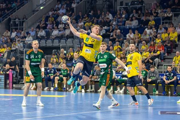 Handball, HBL, Rhein-Neckar Löwen - TSV Hannover-Burgdorf #4 HBL (Handball-Bundesliga), Saison 2025 26, 33. Spieltag: Rhein-Neckar Löwen gegen TSV Hannover-Burgdorf