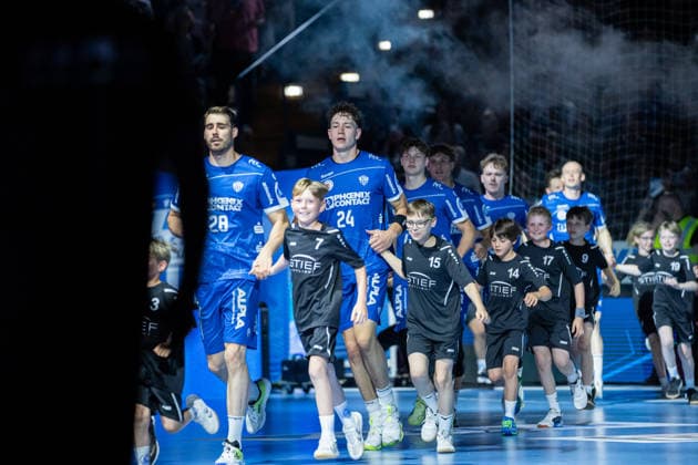 Handball, HBL, TBV Lemgo - SC DHfK Leipzig TBV Lemgo Lippe (GER) vs. SC DHfK Leipzig (GER), Handball, Daikin Handball Bundesliga, 33. Spieltag, 3.6.2026, Saision 2025 2026, Lemgo Joel Willecke (TBV Lemgo Lippe, 24) beim Einlaufen Lemgo Phoenix Contact Arena Deutschland