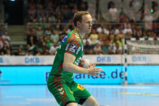 Handball, HBL, SC Magdeburg - VfL Gummersbach #2 03.06.2026, xgox, Handball - Daikin HBL SC Magdeburg - VfL Gummersbach emspor, v.l. Omar Ingi Magnusson (Magdeburg, 14) am Ball, plays the ball Magdeburg