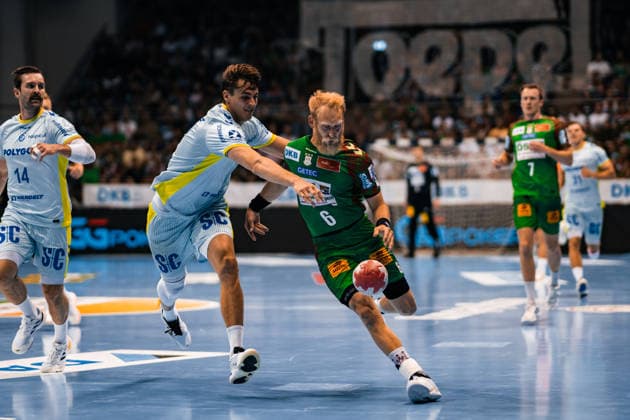 Handball, HBL, SC Magdeburg - VfL Gummersbach #2 Deutschland: HBL DAIKIN Handball Bundesliga 2025 - 2026, 33. Spieltag - SC Magdeburg vs VfL Gummersbach - GETEC Arena (Magdeburg): Matthias Musche (SC Magdeburg, 6) am Ball Copyright: xTomxLauruschkatx