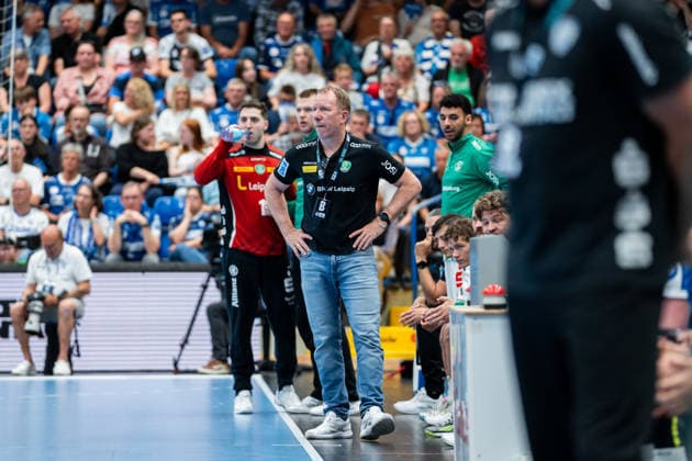 Handball, HBL, TBV Lemgo - SC DHfK Leipzig #2 TBV Lemgo Lippe (GER) vs. SC DHfK Leipzig (GER), Handball, Daikin Handball Bundesliga, 33. Spieltag, 3.6.2026, Saision 2025 2026, Lemgo Frank Carstens (SC DHfK Leipzig, Cheftrainer) Lemgo Phoenix Contact Arena Deutschland
