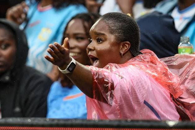 Fußball, Testspiel, DR Kongo - Dänemark #2 Congolese supporters react during a friendly soccer game between the national teams of DR Congo and Denmark, Wednesday 03 June 2026 in Liege, in preparation of the upcoming the 2026 World Cup. BRUNOxFAHY  x175851213x