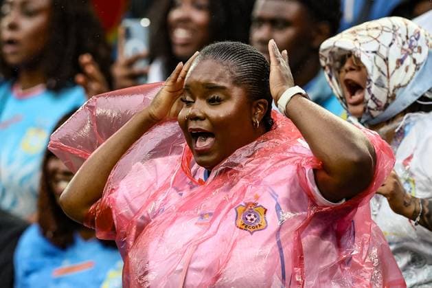 Fußball, Testspiel, DR Kongo - Dänemark #2 Congolese supporters react during a friendly soccer game between the national teams of DR Congo and Denmark, Wednesday 03 June 2026 in Liege, in preparation of the upcoming the 2026 World Cup. BRUNOxFAHY  x175851215x