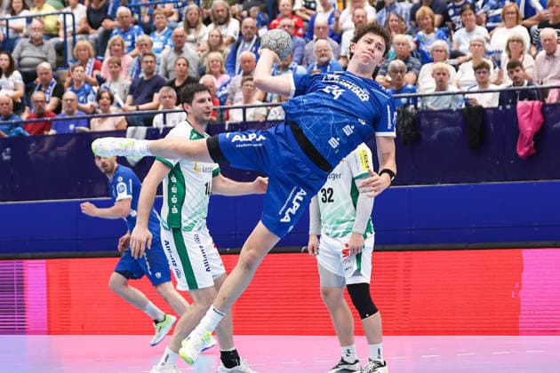 Handball, HBL, TBV Lemgo - SC DHfK Leipzig #3 2026.06.03, xkwix, Handball, HBL, TBV Lemgo Lippe - SC DHfK Leipzig, PHOENIX CONTACT arena, 33.Spieltag, Saison 2025 2026: JoÃ«l Willecke (TBV Lemgo Lippe 24) beim Torwurf Photo: xKamilxWilkowskixPressefotoKochx Nordrhein-Westfalen Deutschland