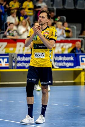 03.06.2026, xdaymx, Handball Daikin HBL, Rhein Neckar Loewen - TSV Hannover-Burgdorf Patrick Groetzki (Rhein-Neckar Löwen) nach dem Schlusspfiff (DFL DFB REGULATIONS PROHIBIT ANY USE OF PHOTOGRAPHS as IMAGE SEQUENCES and or QUASI-VIDEO) Mannheim