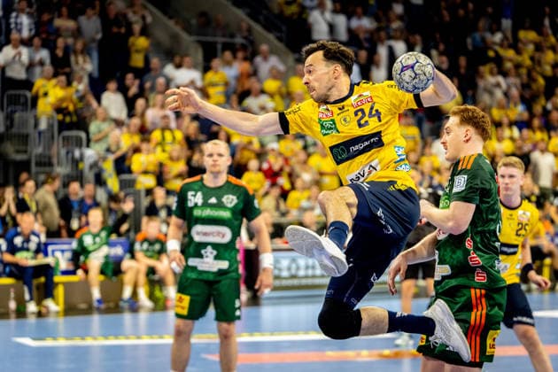 Handball, HBL, Rhein-Neckar Löwen - TSV Hannover-Burgdorf #4 03.06.2026, xdaymx, Handball Daikin HBL, Rhein Neckar Loewen - TSV Hannover-Burgdorf Torabschluss von Patrick Groetzki (Rhein-Neckar Löwen) (DFL DFB REGULATIONS PROHIBIT ANY USE OF PHOTOGRAPHS as IMAGE SEQUENCES and or QUASI-VIDEO) Mannheim
