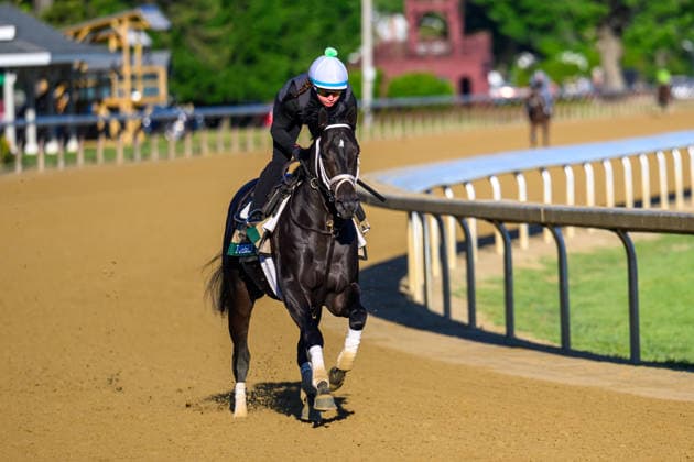 Horse Racing 2026: Belmont Stakes Preparations JUN 3 June 3, 2026, USA: Powershift workout at the track at Saratoga Racecourse in Saratoga Springs, New York on June 3, 2026. Carlos J. Calo Eclipse Sportswire CSM(Credit Image: Â Carlos J. Calo Cal Media) USA EDITORIAL USE ONLY Copyright: xx ZUMA-20260603_faf_cs17_051.jpg CarlosxJ.xCalox csmphotothree492958