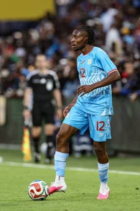 Fußball, Testspiel, DR Kongo - Dänemark #3 Congolese Joris Kayembe pictured during a friendly soccer game between the national teams of DR Congo and Denmark, Wednesday 03 June 2026 in Liege, in preparation of the upcoming the 2026 World Cup. BRUNOxFAHY  x175855889x