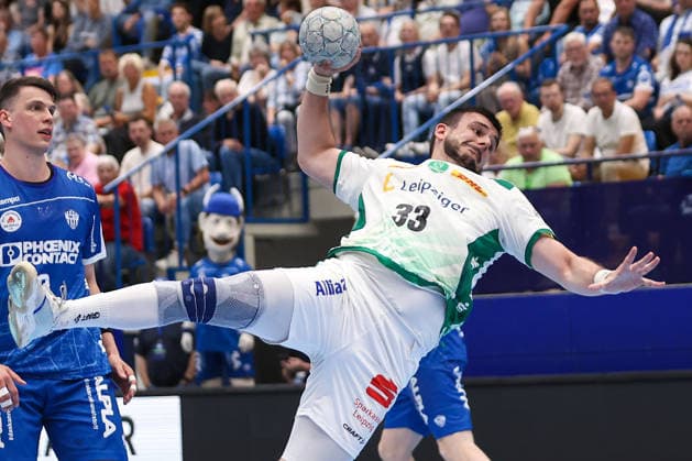Handball, HBL, TBV Lemgo - SC DHfK Leipzig #4 2026.06.03, xkwix, Handball, HBL, TBV Lemgo Lippe - SC DHfK Leipzig, PHOENIX CONTACT arena, 33.Spieltag, Saison 2025 2026: Luka Rogan (SC DHfK Leipzig 33) beim Torwurf Photo: xKamilxWilkowskixPressefotoKochx Nordrhein-Westfalen Deutschland
