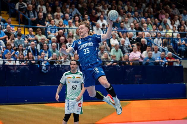 Handball, HBL, TBV Lemgo - SC DHfK Leipzig #4 TBV Lemgo Lippe (GER) vs. SC DHfK Leipzig (GER), Handball, Daikin Handball Bundesliga, 33. Spieltag, 3.6.2026, Saision 2025 2026, Lemgo Jarnes Faust (TBV Lemgo Lippe, 35) im Torwurf Lemgo Phoenix Contact Arena Deutschland
