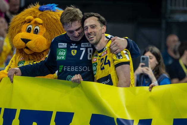 Handball, HBL, Rhein-Neckar Löwen - TSV Hannover-Burgdorf #4 HBL (Handball-Bundesliga), Saison 2025 26, 33. Spieltag: Rhein-Neckar Löwen gegen TSV Hannover-Burgdorf