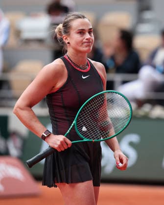 Aryna Sabalenka reagiert veraergert,Aerger,enttaeuscht, Enttaeuschung,Emotion, Damen Einzel, Women s Singles Tennis - French Open 2026 - Roland Garros - Paris - - France - 3 June 2026. Copyright: xJuergenxHasenkopfx