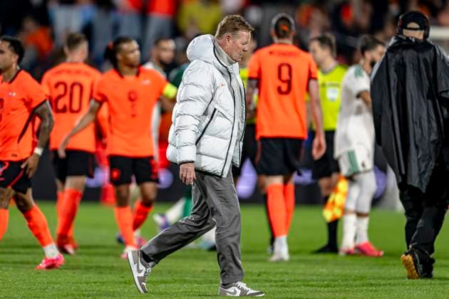 ROTTERDAM - Netherlands national team, Nationalteam coach Ronald Koeman is disappointed after the final whistle during the 2026 World Cup friendly match between the Netherlands and Algeria at Stadium De Kuip on June 3, 2026, in Rotterdam, the Netherlands. (Photo by Stefan Koops EYE4IMAGES DeFodi Images) -