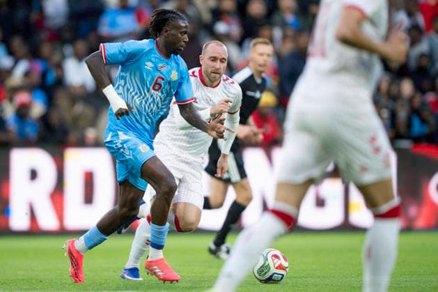 national team, Nationalteam Test Match: DR Congo - Denmark Denmark s Christian Eriksen in action with DR Congo s Ngal ayel Mukau during the national team test match between Denmark and DR Congo at Maurice Dufrasne Stadium in Liege, Belgium on Wednesday, June 3, 2026. (Photo: Bo Amstrup Ritzau Scanpix) , Liege Belgien Mors Copyright: BoxAmrstrupx xRitzauxScanpix BoxAmstrupx spdk20260603-225645-L