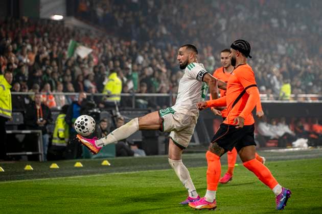 ROTTERDAM - Mohamed Amine Amoura of Algeria during the 2026 World Cup friendly match between the Netherlands and Algeria at Stadium De Kuip on June 3, 2026, in Rotterdam, the Netherlands. (Photo by Stefan Koops EYE4IMAGES DeFodi Images) -