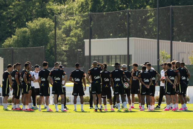 Players from the Brazilian national team, Nationalteam participate in a training session in Columbia Park, New Jersey, United States, 03 June 2026. Brazil s training in the United States ahead of the 2026 FIFA World Cup, WM, Weltmeisterschaft, Fussball !ACHTUNG: NUR REDAKTIONELLE NUTZUNG!  Copyright: xAngelxColmenaresx AME8186 20260603-55020491288_1