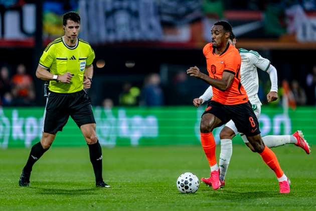 ROTTERDAM - (r) Ryan Gravenberch of the Netherlands during the 2026 World Cup friendly match between the Netherlands and Algeria at Stadium De Kuip on June 3, 2026 in Rotterdam, the Netherlands. (Photo by Stefan Koops EYE4IMAGES DeFodi Images) -