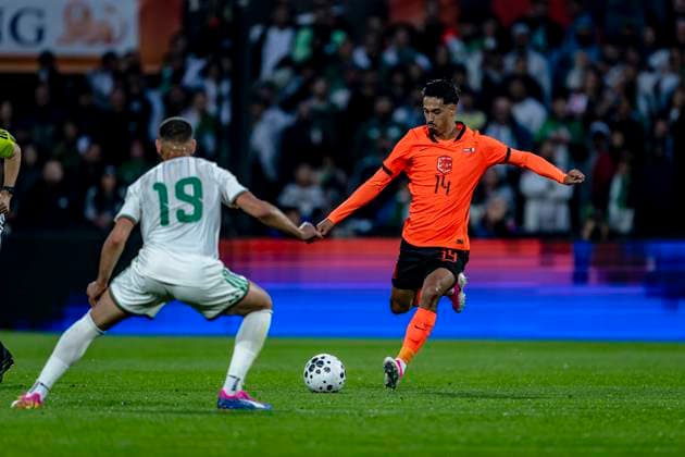 ROTTERDAM - (r) Tijjani Reijnders of the Netherlands during the 2026 World Cup friendly match between the Netherlands and Algeria at Stadium De Kuip on June 3, 2026 in Rotterdam, the Netherlands. (Photo by Stefan Koops EYE4IMAGES DeFodi Images) -