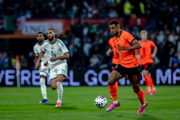 ROTTERDAM - Cody Gakpo of the Netherlands during the 2026 World Cup friendly match between the Netherlands and Algeria at Stadium De Kuip on June 3, 2026 in Rotterdam, the Netherlands. (Photo by Stefan Koops EYE4IMAGES DeFodi Images) -