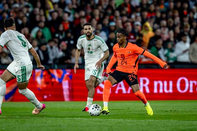 ROTTERDAM - Crysencio Summerville of the Netherlands during the 2026 World Cup friendly match between the Netherlands and Algeria at Stadium De Kuip on June 3, 2026 in Rotterdam, the Netherlands. (Photo by Stefan Koops EYE4IMAGES DeFodi Images) -