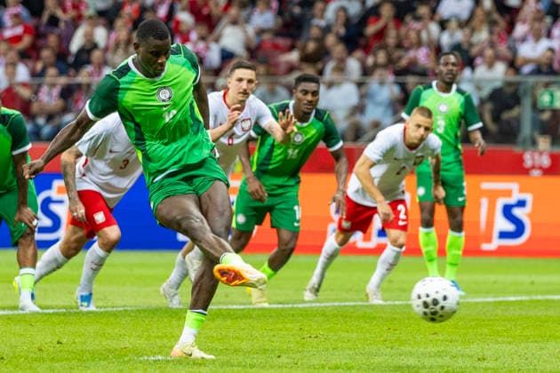 Poland v Nigeria - International Friendly, Länderspiel, Nationalmannschaft Paul Onuachu scores from the penalty spot during the international friendly match between Poland and Nigeria in Warsaw, Poland, on June 3, 2026. Warsaw Poland  Copyright: xAndrzejxIwanczukx originalFilename:iwanczuk-polandvn260603_npzx0.jpg
