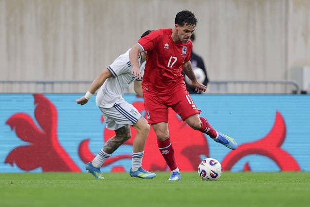 Mica Pinto (Luxemburg 17 - Michael Pinto) Fussball, Saison 2025-2026, Freundschaftsspiel, Länderspiel 03.06.2026 Nationalmannschaft Luxemburg - Italien (LUX vs ITA) Stade de Luxembourg, Luxemburg