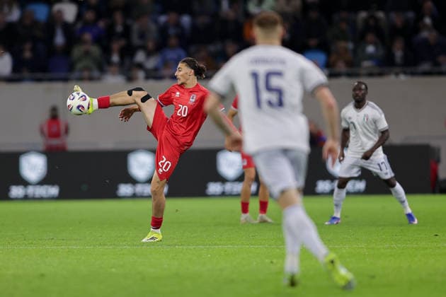 Hamza Kadamani (Luxemburg 20) Fussball, Saison 2025-2026, Freundschaftsspiel, Länderspiel 03.06.2026 Nationalmannschaft Luxemburg - Italien (LUX vs ITA) Stade de Luxembourg, Luxemburg