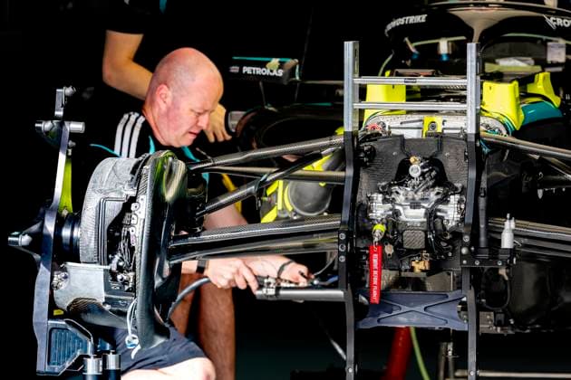 MONACO - Mechanics at work on the car of Formula 1 driver Kimi Antonelli or Mercedes AMG-Petronas Formula One Team during the Formula 1 Monaco Grand Prix on the Monaco Street Circuit on June 4, 2026 in Monaco, Monaco. (Photo by DeFodi Images) -