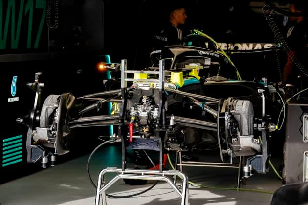 MONACO - Mechanics at work on the car of Formula 1 driver Kimi Antonelli or Mercedes AMG-Petronas Formula One Team during the Formula 1 Monaco Grand Prix on the Monaco Street Circuit on June 4, 2026 in Monaco, Monaco. (Photo by DeFodi Images) -