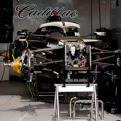 MONACO - The car of Formula 1 driver Valtteri Bottas or Cadillac Formula 1 Team in the pit box during the Formula 1 Monaco Grand Prix on the Monaco Street Circuit on June 4, 2026 in Monaco, Monaco. (Photo by DeFodi Images) -