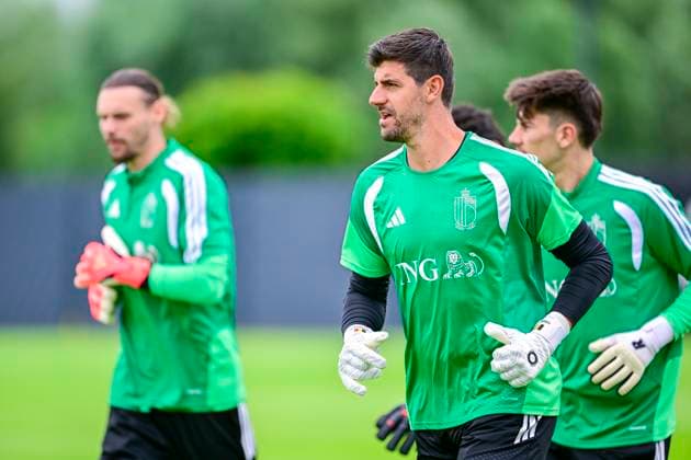 Sport Bilder des Tages Belgian national football team - FIFA World Cup, WM, Weltmeisterschaft, Fussball 2026 - media activities 04 06 2026 TUBIZE, BELGIUM - JUNE 04 : Courtois Thibaut goalkeeper of Belgium pictured during a training session at the training grounds of the Royal Belgian Football Association ahead of the FIFA World Cup 2026 on June 4, 2026 in Tubize, Belgium, 04 06 2026 Tubize Belgium  Copyright: xJanxDexMeuleneirx