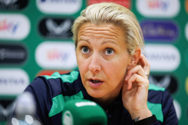 Republic of Ireland WNT press conference, PK, Pressekonferenz SuperValu Pairc UiChaoimh, Cork 4 6 2026 Head coach Carla Ward Carla Ward 4 6 2026  Copyright: x INPHO TomxMaherx RDR_3384