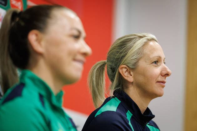 Republic of Ireland WNT press conference, PK, Pressekonferenz SuperValu Pairc UiChaoimh, Cork 4 6 2026 Head coach Carla Ward Carla Ward 4 6 2026  Copyright: x INPHO TomxMaherx RDR_4486