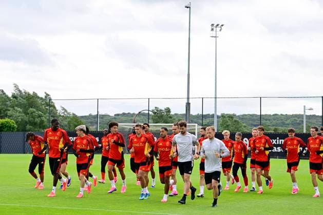 Belgian national football team - FIFA World Cup, WM, Weltmeisterschaft, Fussball 2026 - media activities 04 06 2026 TUBIZE, BELGIUM - JUNE 04 : Red Devils squad pictured during a training session at the training grounds of the Royal Belgian Football Association ahead of the FIFA World Cup 2026 on June 4, 2026 in Tubize, Belgium, 04 06 2026 Tubize Belgium  Copyright: xJanxDexMeuleneirx