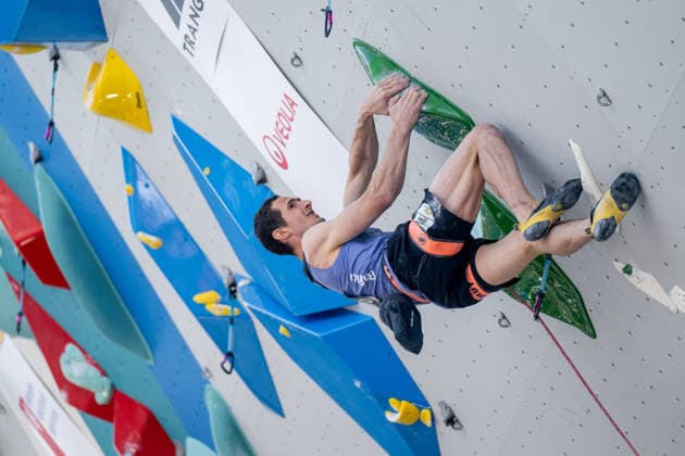 Czech climber Adam Ondra competes in the qualifying rounds for men and women at the World Climbing Series Prague 2026, in Prague, Czech Republic, on June 4, 2026. (CTKxPhoto OndrejxDeml) CTKPhotoP2026060403511  CTKPhotoP2026060403511
