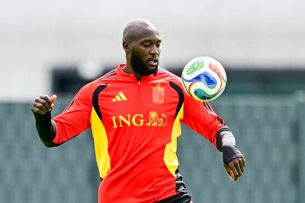 Belgian national football team - FIFA World Cup, WM, Weltmeisterschaft, Fussball 2026 - media activities 04 06 2026 TUBIZE, BELGIUM - JUNE 04 : Lukaku Romelu forward of Belgium pictured during a training session at the training grounds of the Royal Belgian Football Association ahead of the FIFA World Cup 2026 on June 4, 2026 in Tubize, Belgium, 04 06 2026 Tubize Belgium  Copyright: xJanxDexMeuleneirx