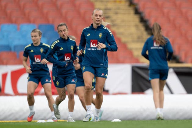 260604 Stina Blackstenius of the Swedish women s national football team during a training session on June 4, 2026 in Gothenburg. Photo: Daniel Stiller BILDBYRAN kod DS DS0583 fotboll football soccer fotball vm-kval kval fifa womens world cup qualifier qualifier träning practice training sverige sweden dam bbeng Copyright: DANIELxSTILLER BB260604DS008