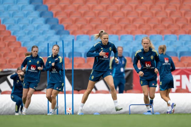 260604 Fridolina Rolfö of the Swedish women s national football team during a training session on June 4, 2026 in Gothenburg. Photo: Daniel Stiller BILDBYRAN kod DS DS0583 fotboll football soccer fotball vm-kval kval fifa womens world cup qualifier qualifier träning practice training sverige sweden dam bbeng Copyright: DANIELxSTILLER BB260604DS010
