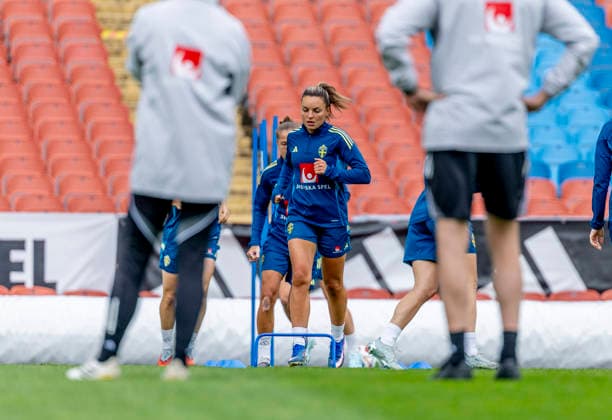 GÖTEBORG, SVERIGE 20260604 Johanna Rytting Karneryd under torsdagens träning med damlandslaget pa Ullevi inför kommande VM-kval mot Danmark. GÖTEBORG SVERIGE x9200x