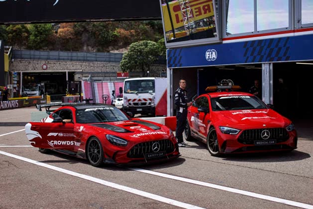 F1 - MONACO GRAND PRIX 2026 FIA Mercedes-AMG GT Black Series Safety Car FIA Mercedes-AMG GT 63 S 4MATIC+ Medical Car during the Formula 1 Grand Prix de Canada 2026, 6th round of the 2026 Formula One World Championship, WM, Weltmeisterschaft from June 5 to 7, 2026 on the Circuit de Monaco, in Monte-Carlo, Monaco - Monte-CarloMonaco  Copyright: xXavixBonillax