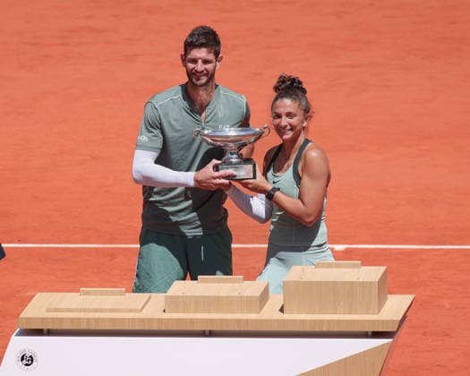 Sieger Sara Errani, Andrea Vavassori, Mixed Doppel, Mixed Doubles, Siegerehrung, Presentation Tennis - French Open 2026 - Roland Garros - Paris - - France - 4 June 2026. Copyright: xJuergenxHasenkopfx