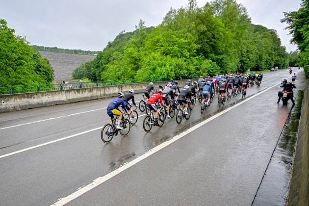 Tour de Wallonie 2026 Stage 4 EUPEN, BELGIUM - JUNE 04 : Illustration picture during stage 4 of the 47th edition of Ethias Tour de Wallonie an UCI ProSeries 2.Pro cycling road race stage for Men Elite of 166.7 km with start in Dison and finish in Eupen on June 4, 2026 in Eupen, Belgium, 04 06 2026 ( Motordriver Pieter Van Herzele - Eupen Belgium  Copyright: xSesx