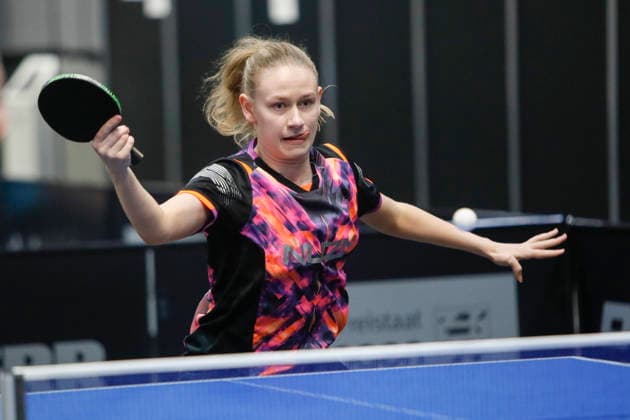 Lotto Thüringen TT-Finals Erfurt 2026 Deutsche Meisterschaften, Spielszene bei den TT-Finals 2026 in der Messe Erfurt: U19 Luisa Düchting, TTG Langenich Deutschland, Germany 20260604-_MS_3291