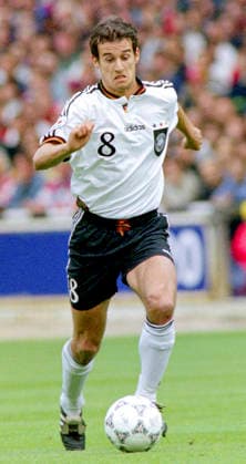 960630 Football, UEFA EURO, EM, Europameisterschaft,Fussball 1996 (England), Final, Germany - Czech Republic 2-1 (AET): Germanys Mehmet Scholl. Photo: BILDBYRAN M023_14 960630tysktje m023_14 final tyskland tjeckien germany v czech republic czechia 960630 dia bbeng em em96 em 96 em 1996 em1996 fotboll football soccer euro uefa euro 1996 euro1996 euro96 european championships europamästerskap wembley london june 30 1996 *** 960630 Football, Uefa EURO 1996 England , Final, Germany Czech Republic 2 1 AET Germanys Mehmet Scholl Photo BILDBYRAN M023 14 960630tysktje m023 14 final germany czech republic czechia 960630 dia bbeng em em96 em 96 em 1996 em1996 football soccer euro uefa euro 1996 euro1996 euro96 european championships european championships wembley london june 30 1996  Copyright: BILDBYRAN BB960630BB090