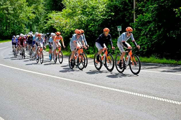 Tour de Wallonie 2026 Stage 4 EUPEN, BELGIUM - JUNE 04 : Team Netcompany INEOS during stage 4 of the 47th edition of Ethias Tour de Wallonie an UCI ProSeries 2.Pro cycling road race stage for Men Elite of 166.7 km with start in Dison and finish in Eupen on June 4, 2026 in Eupen, Belgium, 04 06 2026 ( Motordriver Pieter Van Herzele - Eupen Belgium  Copyright: xSesx